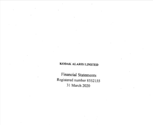 Kodak Alaris Files Financial Report